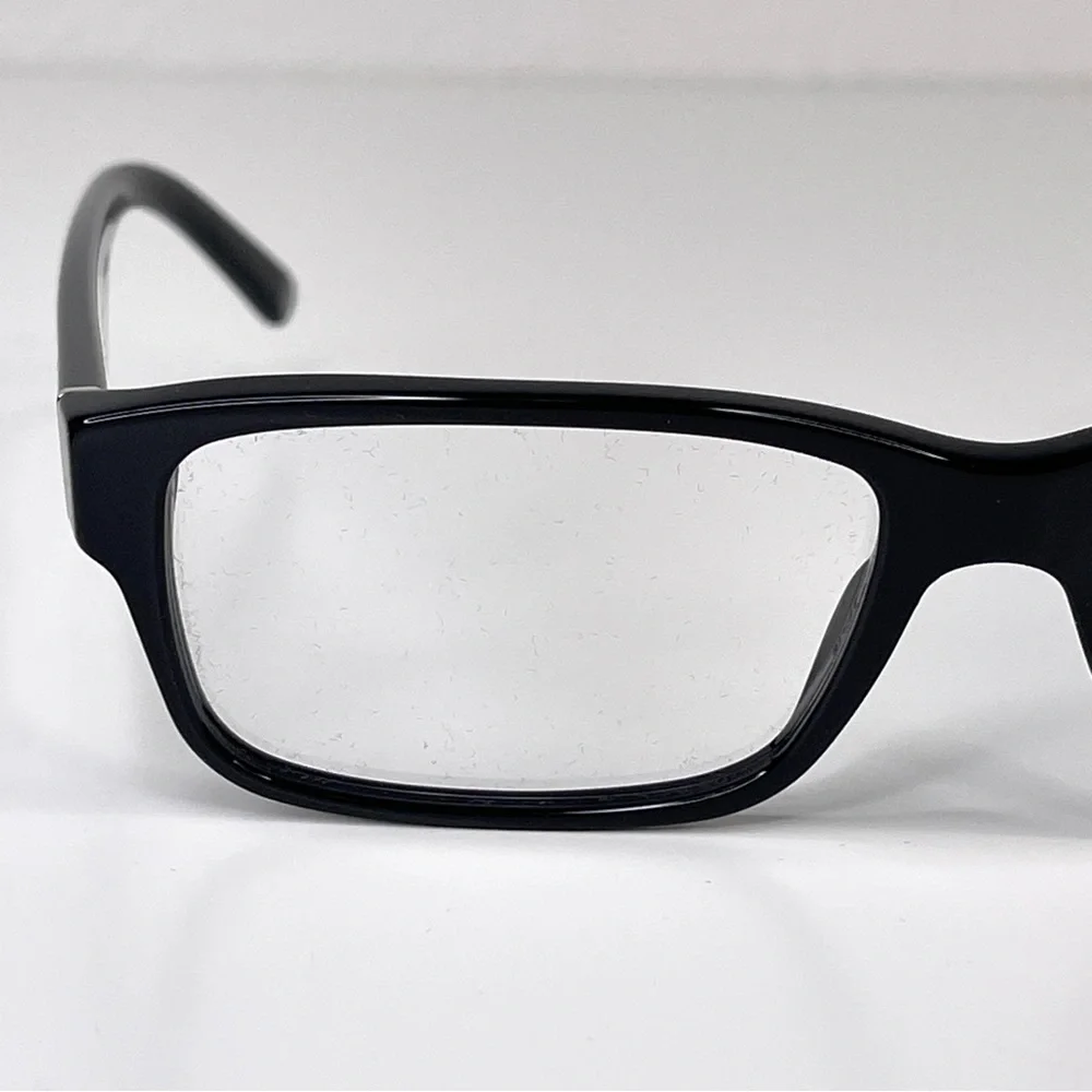 PRADA 55mm Rectangular Optical Glasses Black NEW In Case With Box